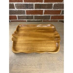 Vintage TRAY Wood RAINTREE Monkey Pod 16" x 11" Fiji Pacific Woods 1979